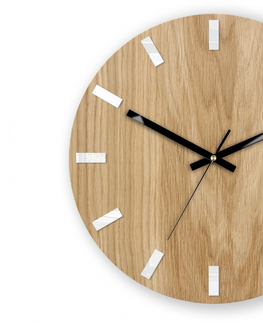Hodiny ModernClock Nástěnné hodiny Simple Oak hnědo-černé