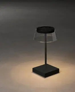 Venkovní dekorativní svítidla Konstsmide Stolní lampa Scilla LED s USB, černá