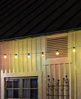 Dekorativní řetězy Konstsmide Christmas Pivní zahradní pohádková světla 10 barevných žárovek LED
