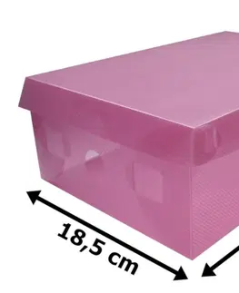 Úložné boxy TZB Krabice na boty S - růžová