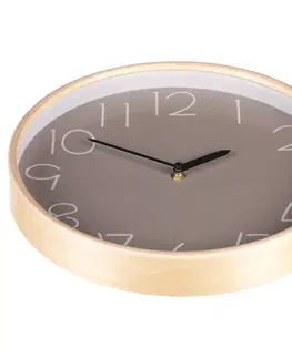 Hodiny Nástěnné hodiny Simplex šedá, pr. 32 cm, MDF