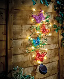 Svíčky a světelné dekorace Solární dekorace na zeď Motýli