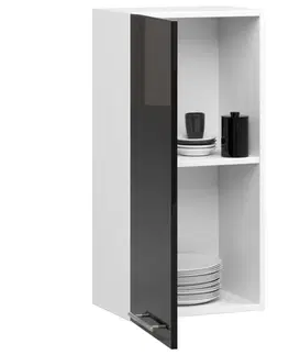 Kuchyňské dolní skříňky Ak furniture Závěsná kuchyňská skříňka Olivie W 40 cm bílo-černá