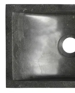 Umyvadla SAPHO BLOK kamenné umývátko 40x22cm, baterie vpravo, antracit 2401-28