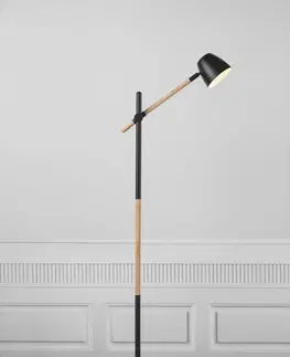 Dřevěné stojací lampy NORDLUX Theo stojací lampa černá 2112654003
