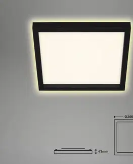 Stropní svítidla Briloner LED stropní světlo 7362, 29 x 29 cm, černá