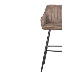 Barové židle LuxD Designová barová židle Esmeralda vintage taupe