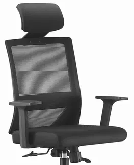 Kancelářské křesla Otočná kancelářská židle HC-1021 BLACK MESH