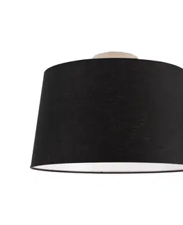 Stropni svitidla Moderní stropní svítidlo bílé s černým stínením 35 cm - Combi