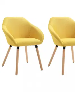 Židle Jídelní židle látka / dřevo Dekorhome Zelená