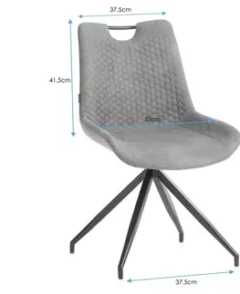 Židle HOMEDE Jídelní židle Sahari čokoládová, velikost 53x58,5x88