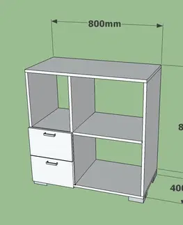 Kuchyňské dolní skříňky Kalune Design Kuchyňská skříňka Ece 80 cm bílá