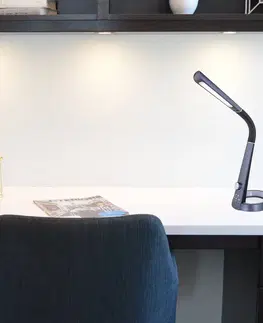 Stolní lampy kancelářské Globo LED stolní lampa Mitti s USB přípojkou, černá