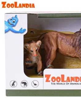Hračky MIKRO TRADING - Zoolandia lev s mládětem 8,5-13cm v krabičce