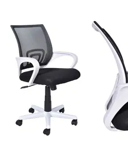 Kancelářské židle TZB Kancelářské křeslo Bianco - bíločerné