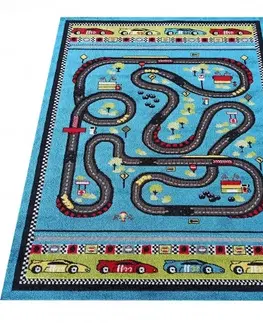 Dětské koberce Dětský senzorický koberec s motivem autodráhy Šířka: 150 cm | Délka: 200 cm