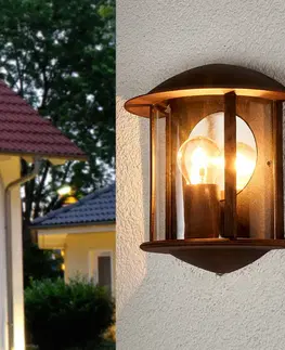 Venkovní nástěnná svítidla Lindby LED venkovní nástěnné svítidlo Maelis, půlkruhové