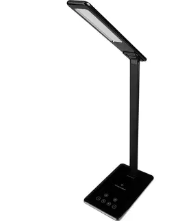 Lampičky Retlux RTL 198 Stolní LED lampa s Qi dobíjením černá, 5 W, 250 lm