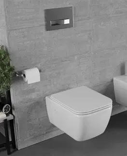 Záchody MEXEN/S MARGO závěsná WC mísa včetně sedátka s slow-slim, duroplast, bílá 30420900