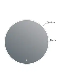 Koupelnová zrcadla SAPHO VISO kulaté zrcadlo s LED osvětlením ø 80cm, senzor, 2700-6500K VS080S