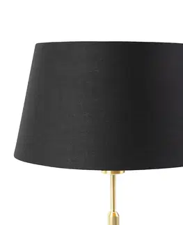 Stolni lampy Stolní lampa zlatá / mosazná s odstínem černé se zlatem 32 cm - Parte