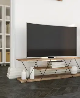 Televizní stolky Televizní stolek CANAZ ořech, černá