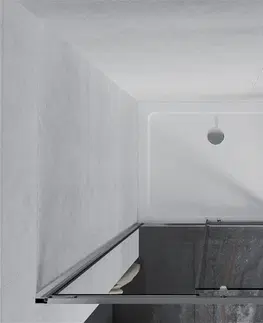 Sprchové vaničky MEXEN/S Apia obdélníkový sprchový kout 140x80 cm, transparent, chrom + vanička 840-140-080-01-00-4010