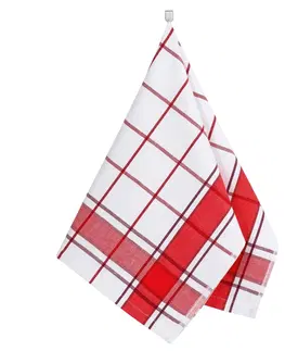 Utěrky Bellatex Kuchyňská utěrka Kostka červená, 50 x 70 cm
