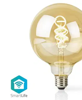 Žárovky  Wi-Fi Smart Bulb E27 4,9W LED žárovka, s vláknem, pro chytrý dům, E27, G125, 4,9W, 230V, 360lm, teplá až studená bílá, stmívatelná, zlatá WIFILRT10G125