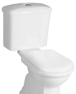 Záchody KERASAN RETRO WC kombi, spodní odpad, bílá-bronz WCSET13-RETRO-SO