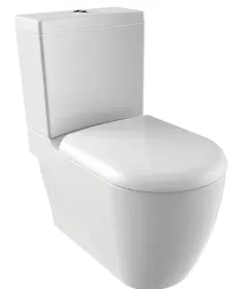 Záchody SAPHO GRANDE WC kombi XL, spodní/zadní odpad, bílá GR360