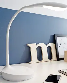 Stolní lampy kancelářské Markslöjd LED stolní lampa Swan, bílá
