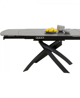 Rozkládací stoly KARE Design Rozkládací stůl Twist - černý, 120(30+30)x90cm