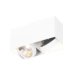 Bodova svetla Designová bodová bílá obdélníková AR111 2-light - Box