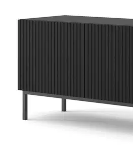 TV stolky ARTBm TV stolek RAVENNA B 3D 150 | černá matná Provedení: Černý mat / zlaté nohy