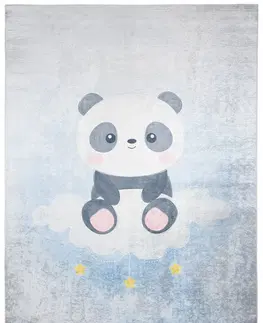 Dětské koberce Dětský koberec s roztomilou pandou na obláčku Šířka: 160 cm | Délka: 220 cm