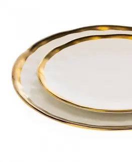 Talíře DekorStyle Keramický talíř Lissa 27 cm bílý