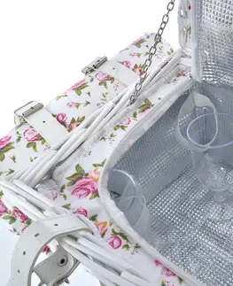 Chladící tašky a boxy Orion Koš proutěný na piknik hranatý s vybavením pro 4 osoby