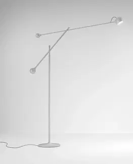 Stojací lampy Artemide Artemide Ixa LED stojací lampa stavitelná bílošedá