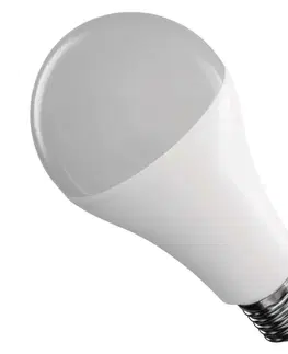 LED žárovky EMOS Chytrá LED žárovka GoSmart A65 / E27 / 14 W (94 W) / 1 400 lm / RGB / stmívatelná / Zigbee ZQZ516R