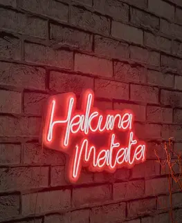Nástěnné dekorace Dekorativní LED osvětlení červené HAKUNA MATATA