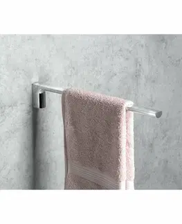Koupelnový nábytek GEDY PI2213 Pirenei pevný držák ručníků 41 cm, stříbrná