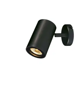 Moderní bodová svítidla SLV BIG WHITE ENOLA_B, nástěnné a stropní svítidlo, bodové svítidlo, jedna žárovka, QPAR51, černé, max. 50 W 152010