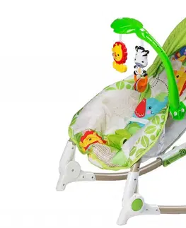 Hračky Dětské houpací křeslo ECOTOYS v zelené barvě s melodiemi