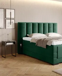Postele Čalouněná postel VEROS Boxsprings 180 x 200 cm Lukso 35