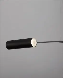 Designová závěsná svítidla NOVA LUCE závěsné svítidlo VOICE LED černý hliník 3000K 12W 1200-2500mm 9061429