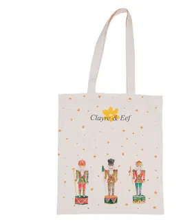 Nákupní tašky a košíky Látková taška s louskáčky Happy Little Christmas I - 33*38 cm Clayre & Eef HLC83-1