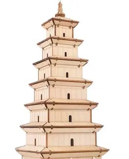 3D puzzle Woodcraft construction kit  Dřevěné 3D puzzle Velká pagoda divoké husy