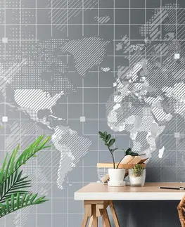 Tapety mapy Tapeta šrafovaná mapa světa