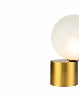 Luxusní a designové stolní lampy Estila Art-deco kovová stolní lampa Vidar zlatá 29cm